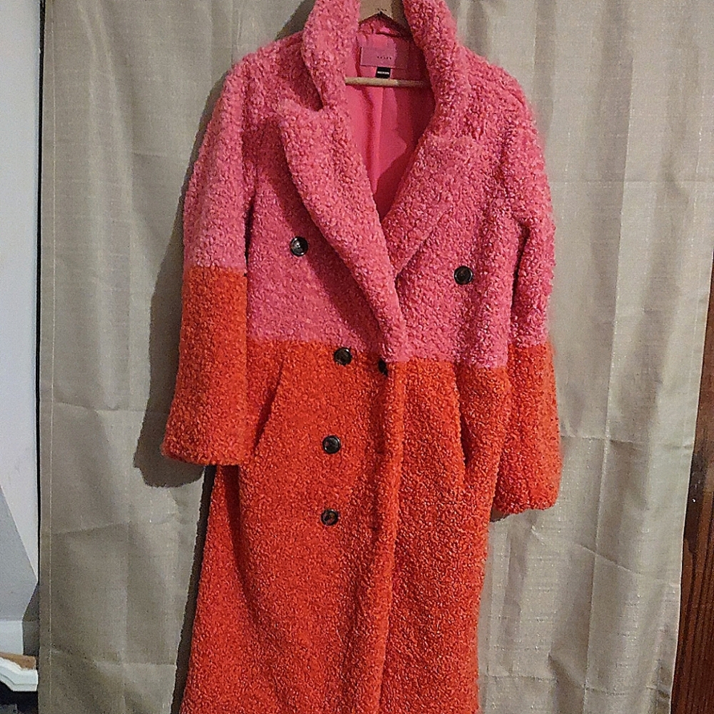 BlankNYC Full length Faux Fur/Mohair Coat Size S